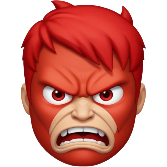 Angry red Trump emoji