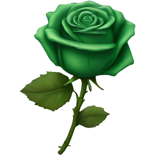 Fallen green rose emoji