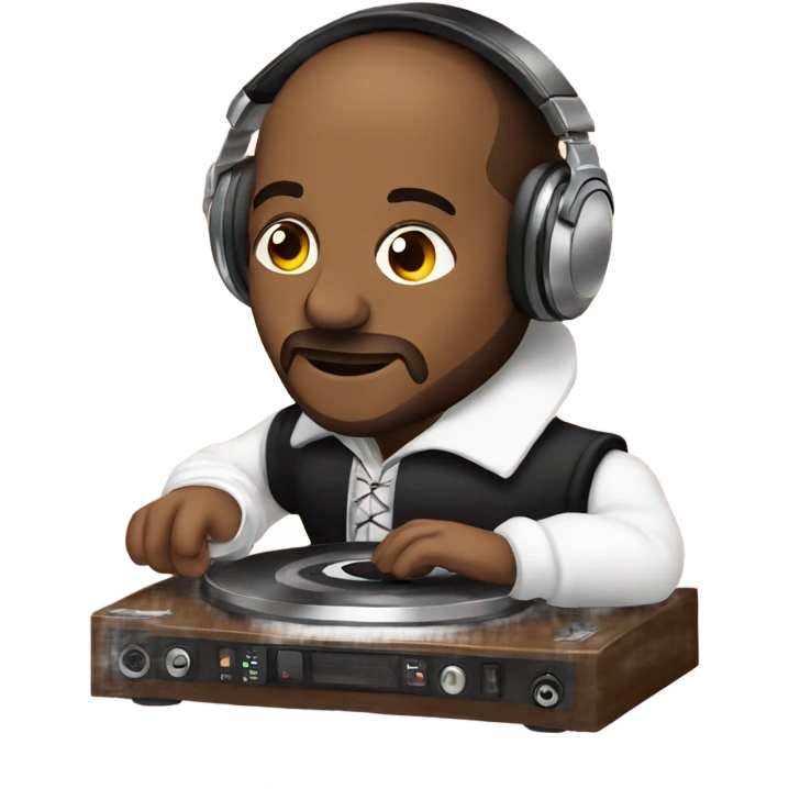 Shakespeare as a DJ emoji