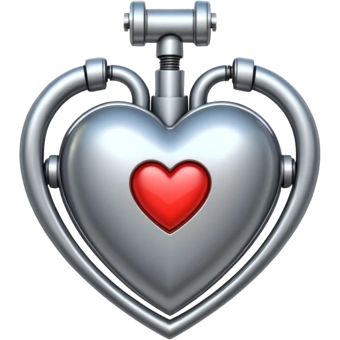 heart with a robot motif emoji