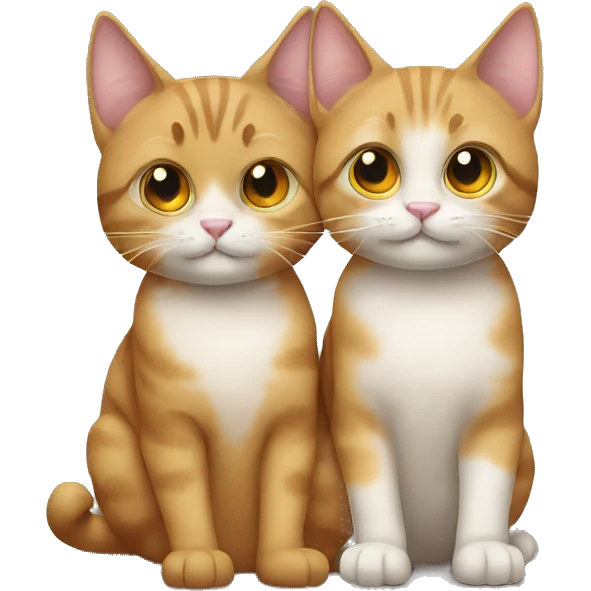 2 cat bestfriends emoji