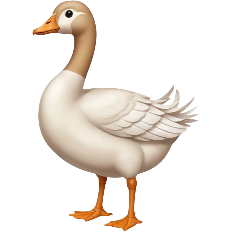 goose with a human female feet emoji