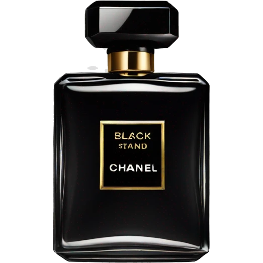 black Chanel  perfume  emoji