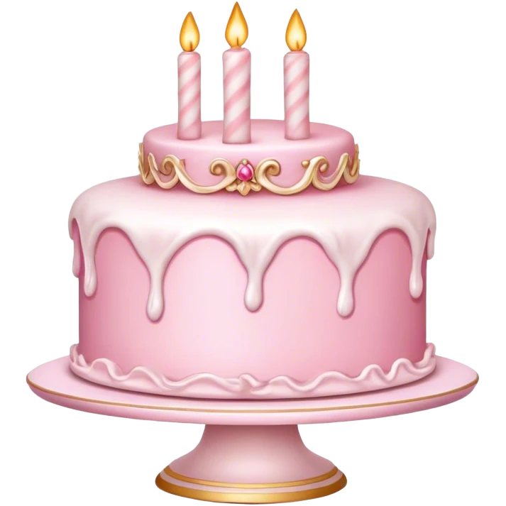 Light pink rococo cake  emoji