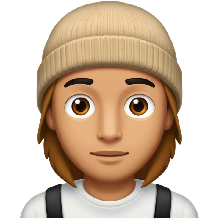 male portrait with beanie emoji
