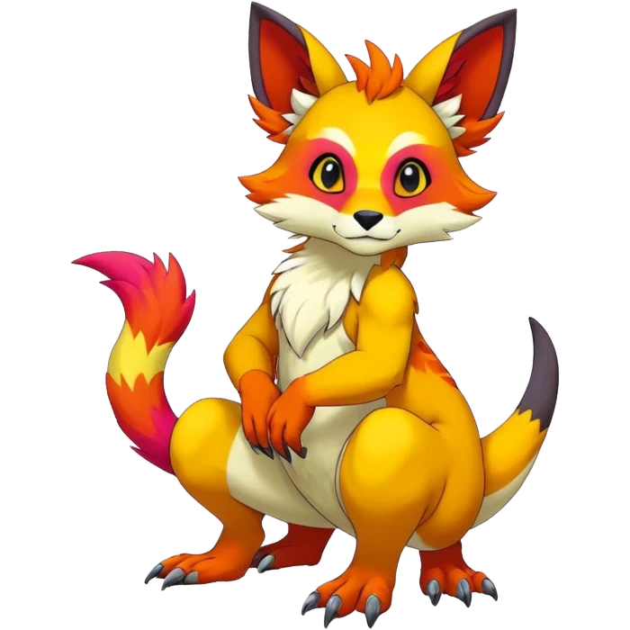 colorful anthro vernid fursona Fakemon emoji