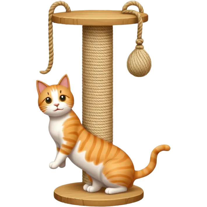Cat scratching post emoji