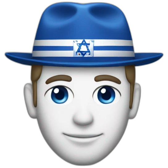 Macron with Israel cap emoji