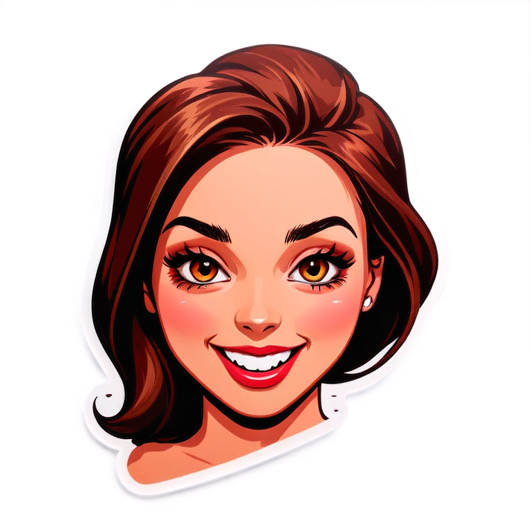 Girl with a sexy Face like as she is having fun  emoji
