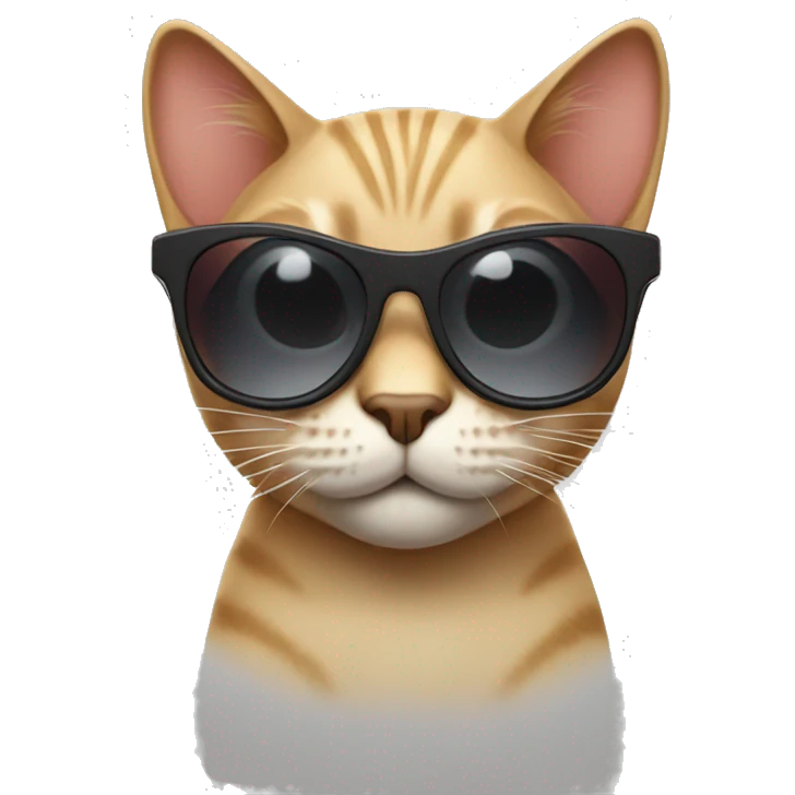 Cat with sunglasses emoji