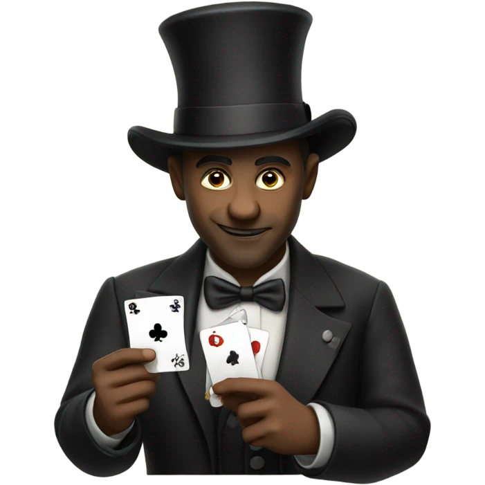 Magician with ace of clubs emoji
