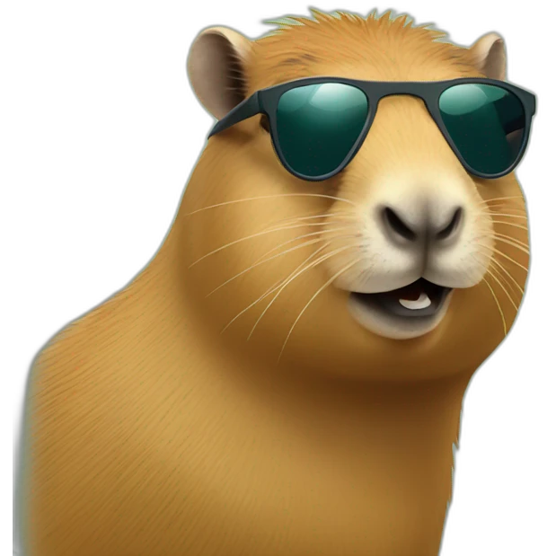 Capybara with sunglassess emoji