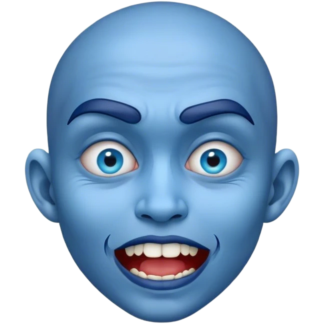 emoji azul mewing emoji