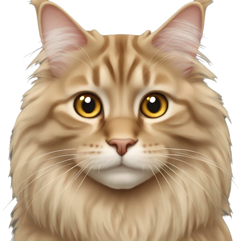 beige Maine Coon cat emoji