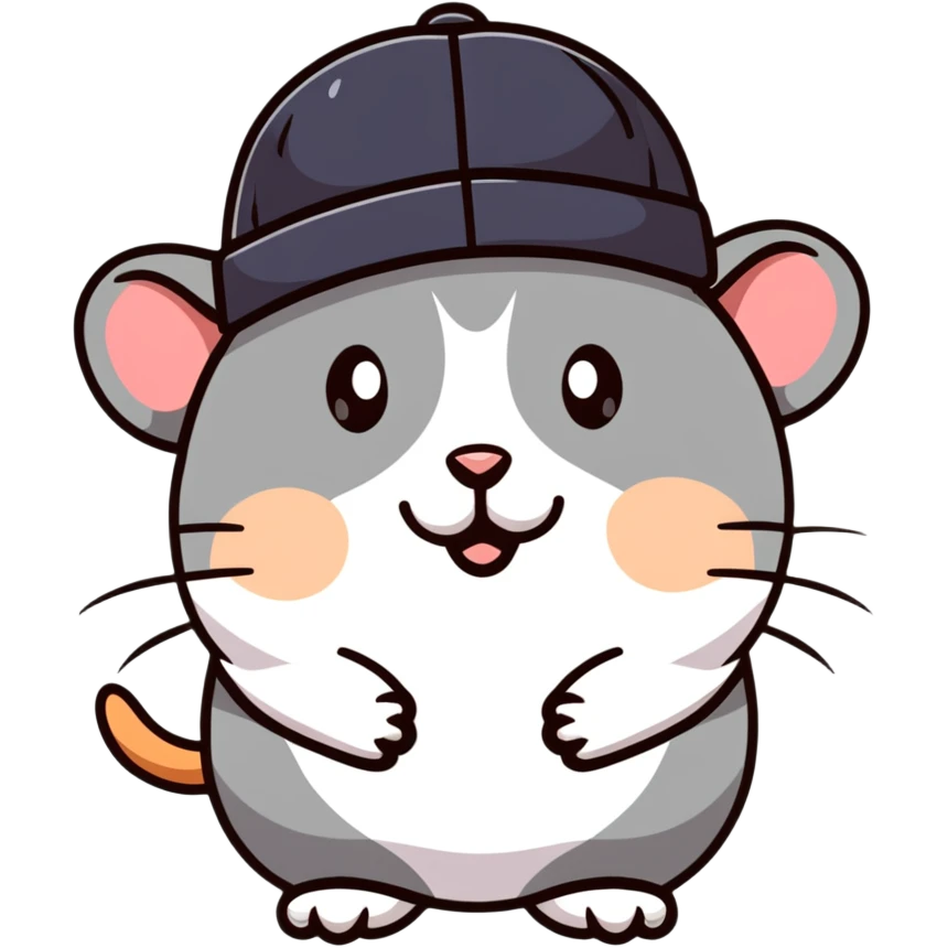 frustrated hamster in a hat emoji