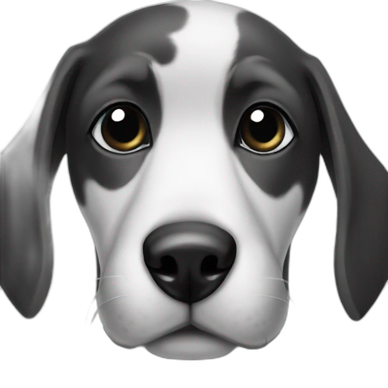 dog black and white emoji