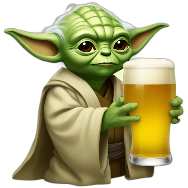 Yoda drink beer emoji