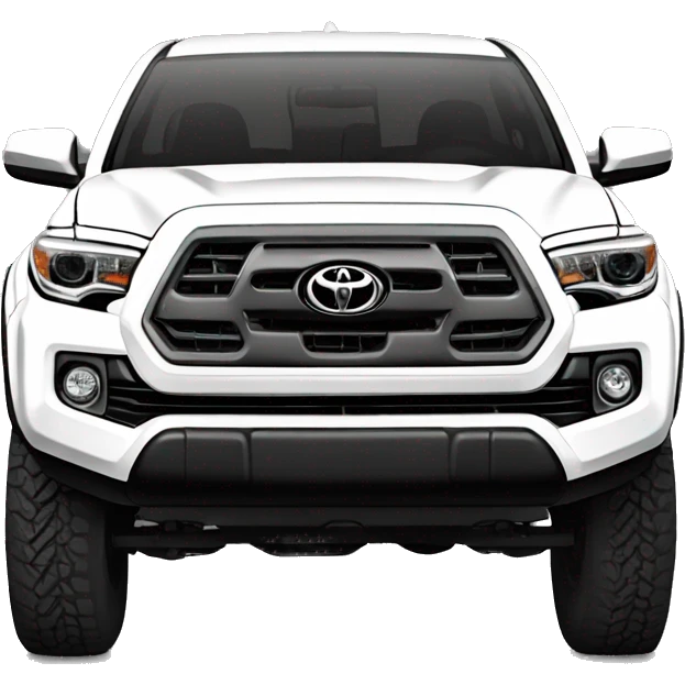Toyota tacoma white head on view toyota letters in grill emoji