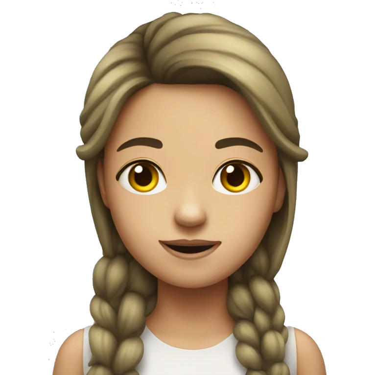 a girl that looks like a thisle emoji