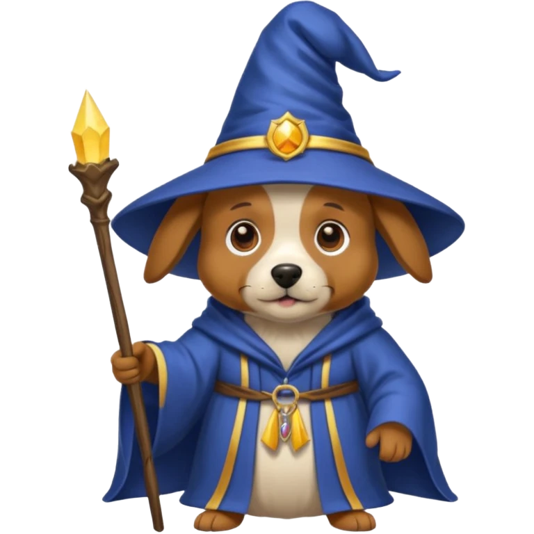 Dog wizard emoji