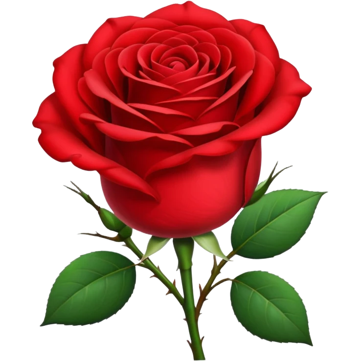 Make a red rose without the stem. emoji