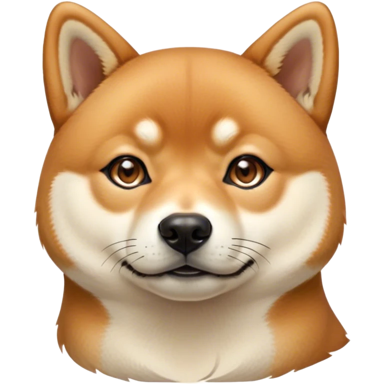 Cinematic Noble Shiba Inu Portrait Emoji, Poised and regal, with a compact, agile build and a well-groomed with a creamy underbelly, deep-set soulful brown eyes, Simplified yet sharp and sophisticated features, highly detailed, glowing with a soft, dignified glow, high shine, intelligent and spirited, stylized with an air of elegance, focused and attentive, soft glowing outline, capturing the essence of a watchful and confident companion, so majestic it feels as though it could prance out of the screen with effortless authority! emoji