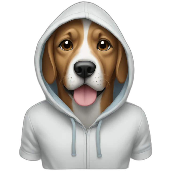 Dog westing a hoddie emoji