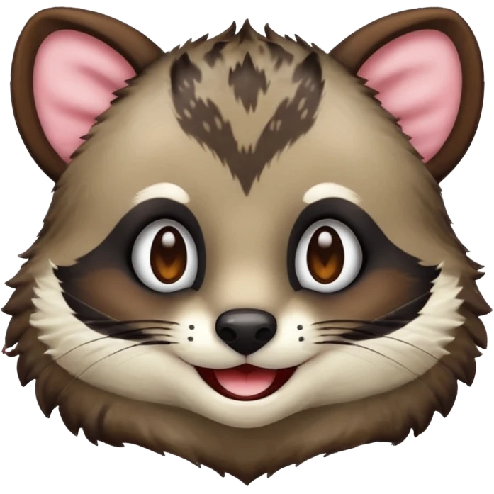 civet emoji with delicious face emoji