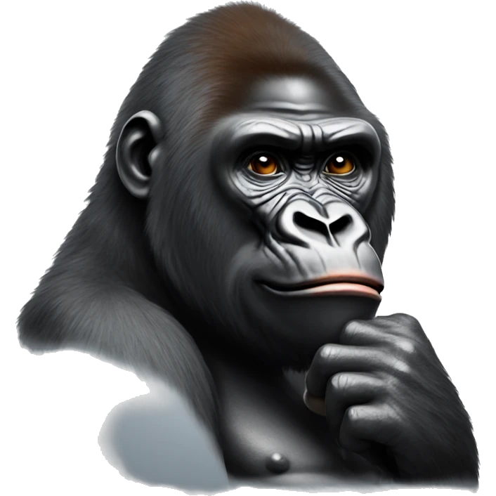 Gorilla thinking emoji
