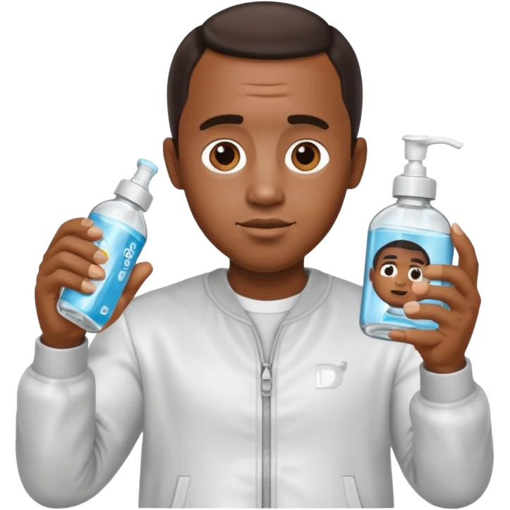 Diddy holding baby oil emoji