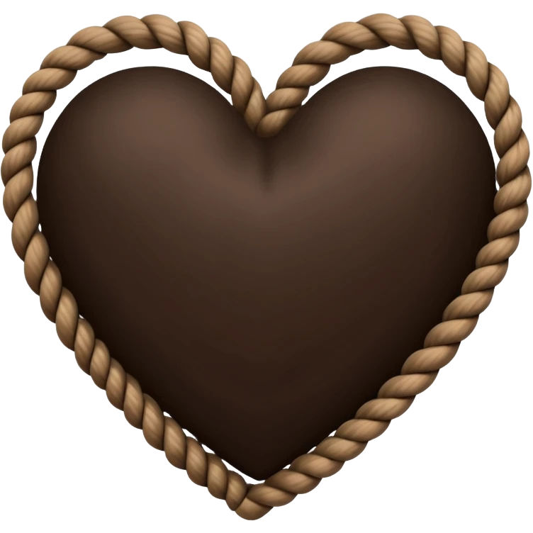 silhouette of a rope forming a heart emoji