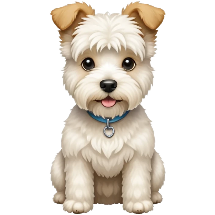 White Straw Terrier Dog emoji