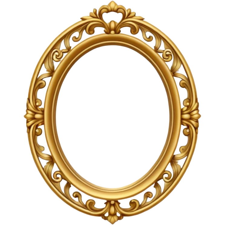 Gold oval vintage frame  emoji
