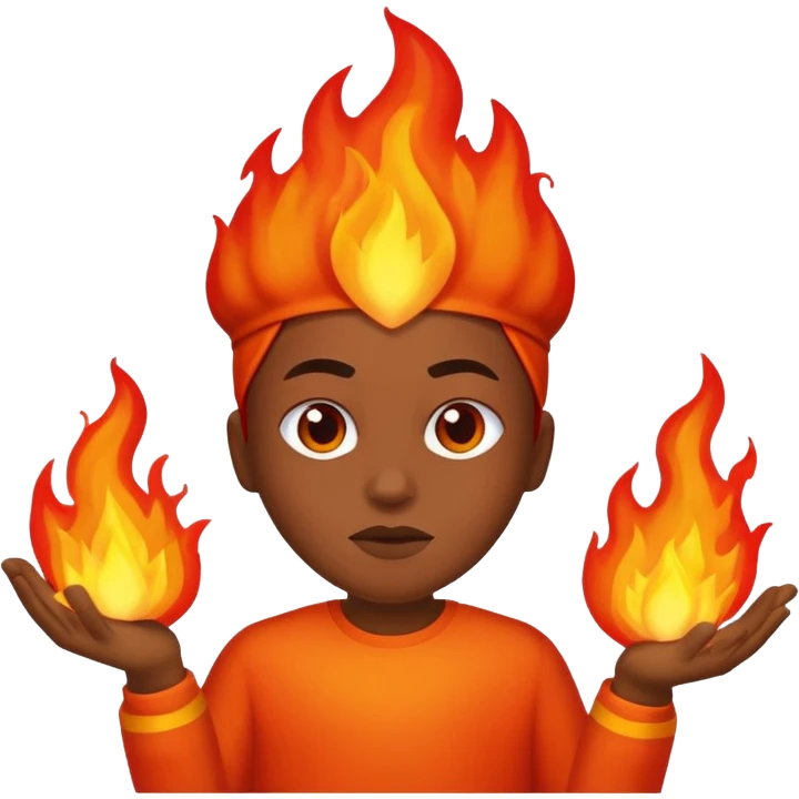 African American burning emoji