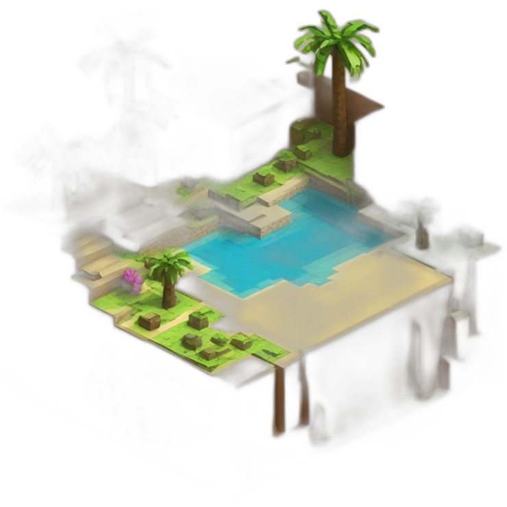 isometric-3d-minecraft-desert-oasis emoji