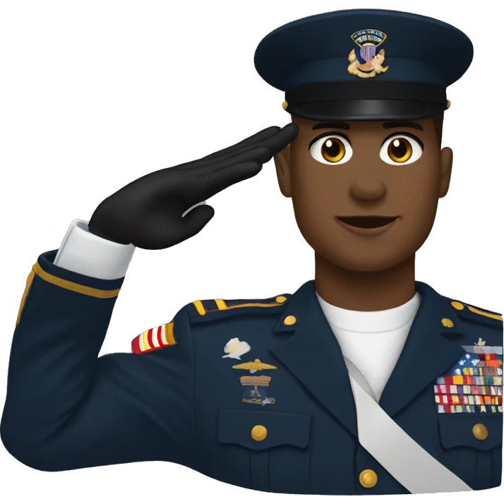 United States marine dress blues salute emoji