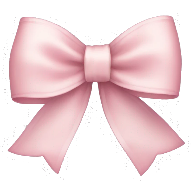 light pink ribbon bow emoji