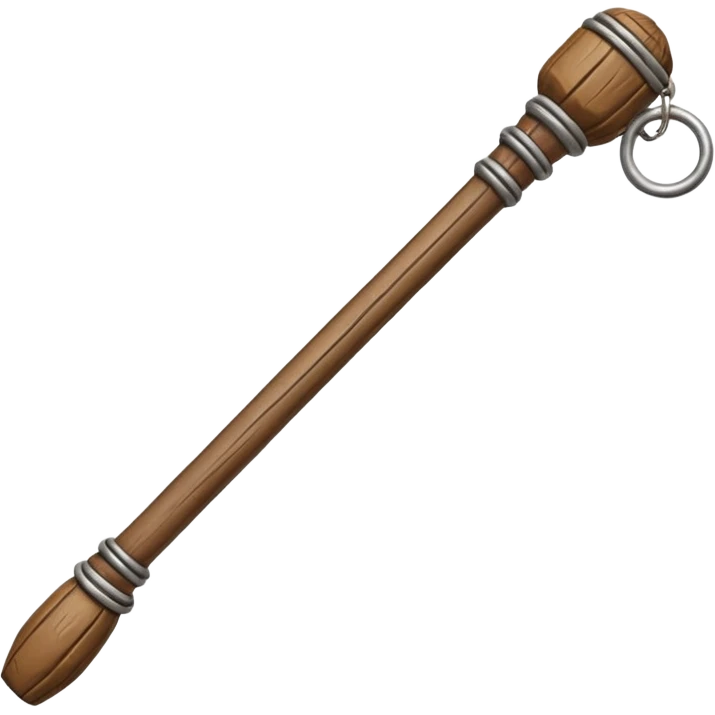 Monk Staff, Staff – Wooden monk’s staff with metal rings at top. emoji