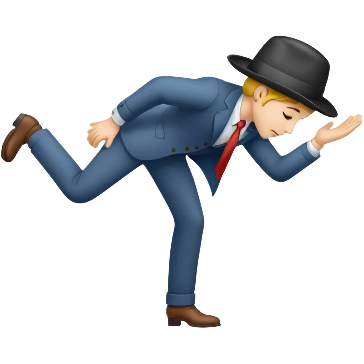 Tipping hat in reverence emoji