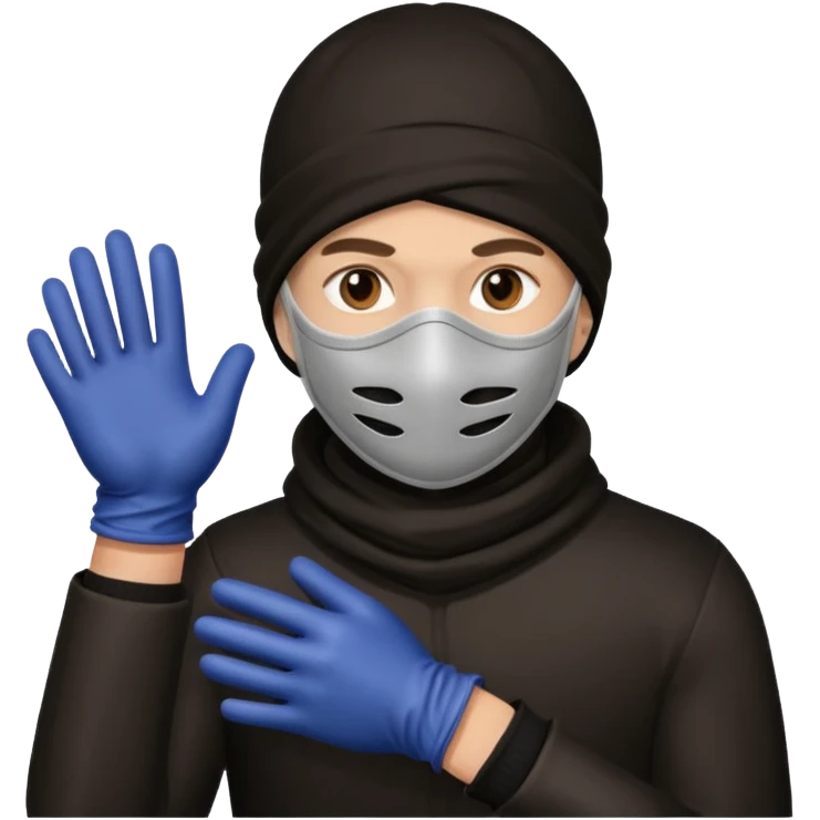 Robber with glouse emoji