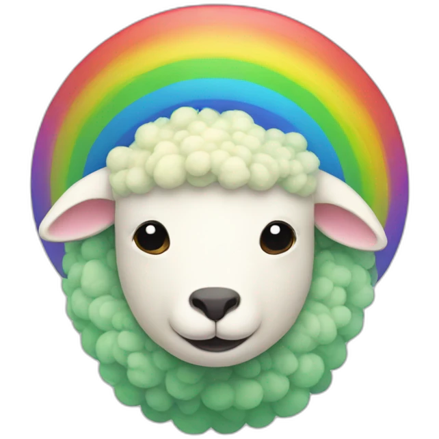 rainbow sheep emoji