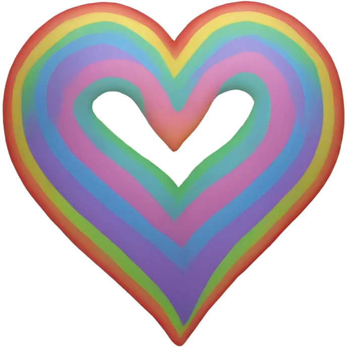 Rainbow striped heart emoji