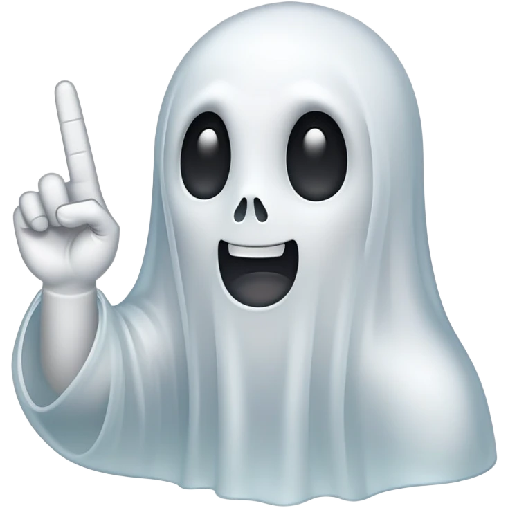 ghost doing middle finger emoji