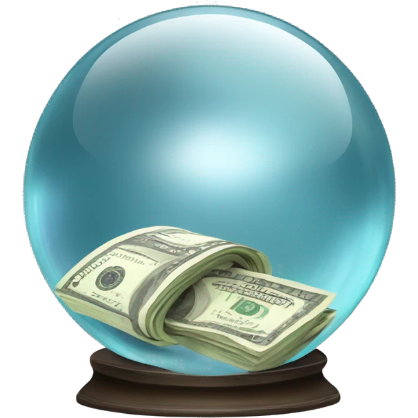 crystal ball with money  emoji