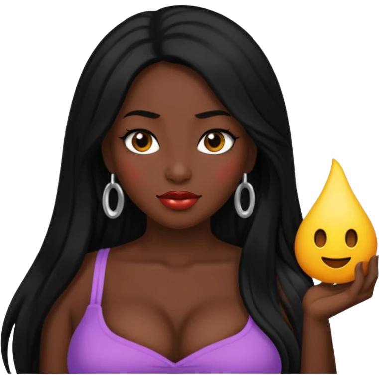 Woman black with big titties emoji