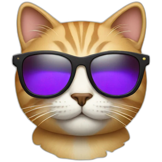 Cat with sunglasses emoji