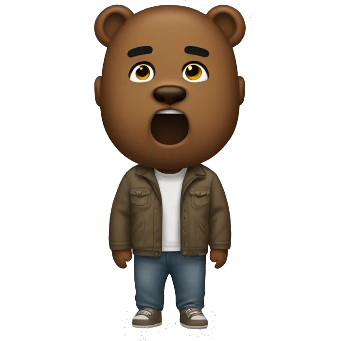 kanye west bear emoji