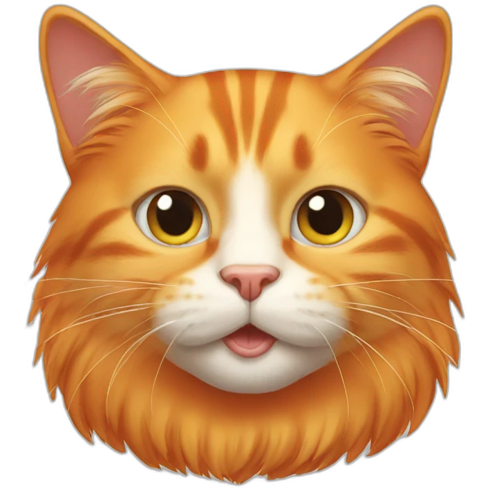 Orange cat power emoji