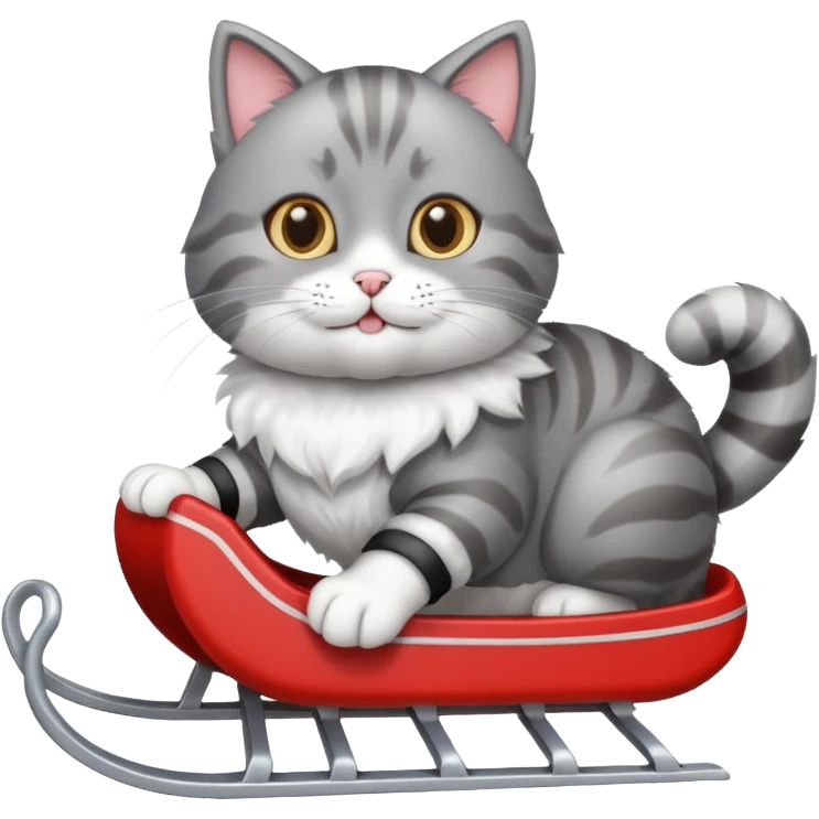 кішка на санках emoji