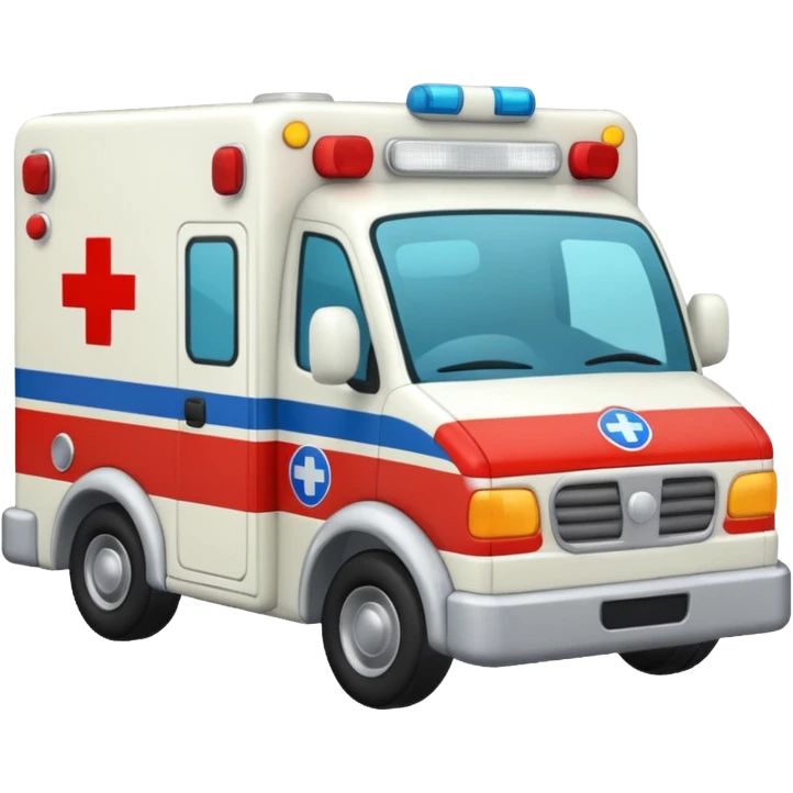 create an ambulance with peluche emoji
